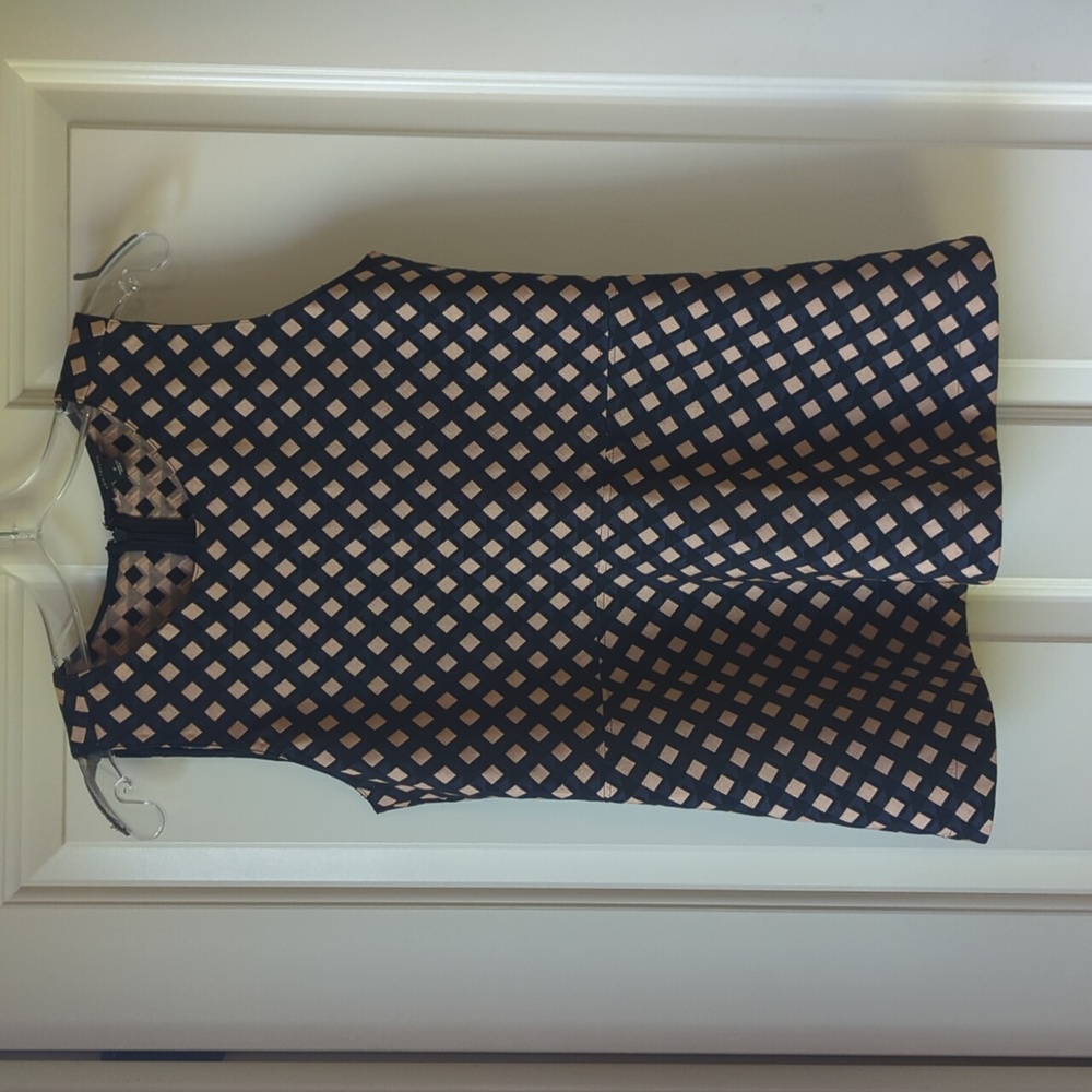 Checkered Peplum Top
